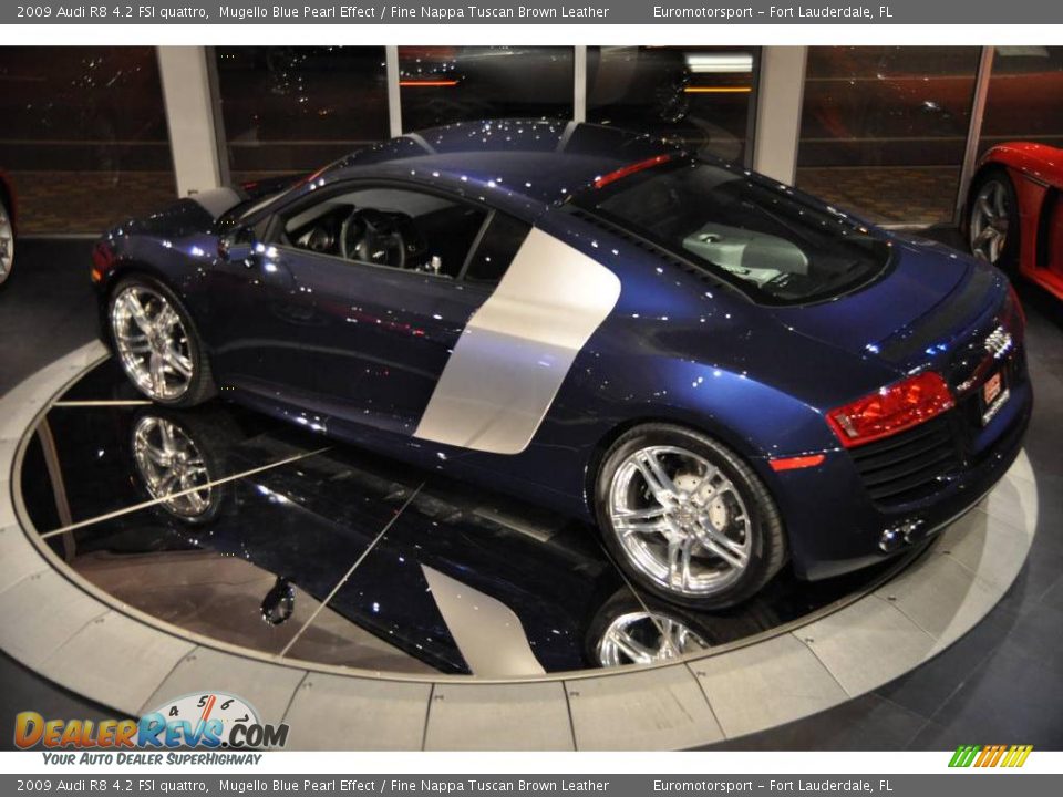 2009 Audi R8 4.2 FSI quattro Mugello Blue Pearl Effect / Fine Nappa Tuscan Brown Leather Photo #27