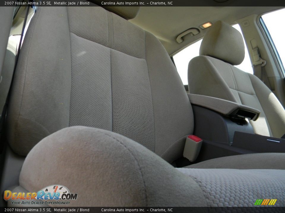 2007 Nissan Altima 3.5 SE Metallic Jade / Blond Photo #22