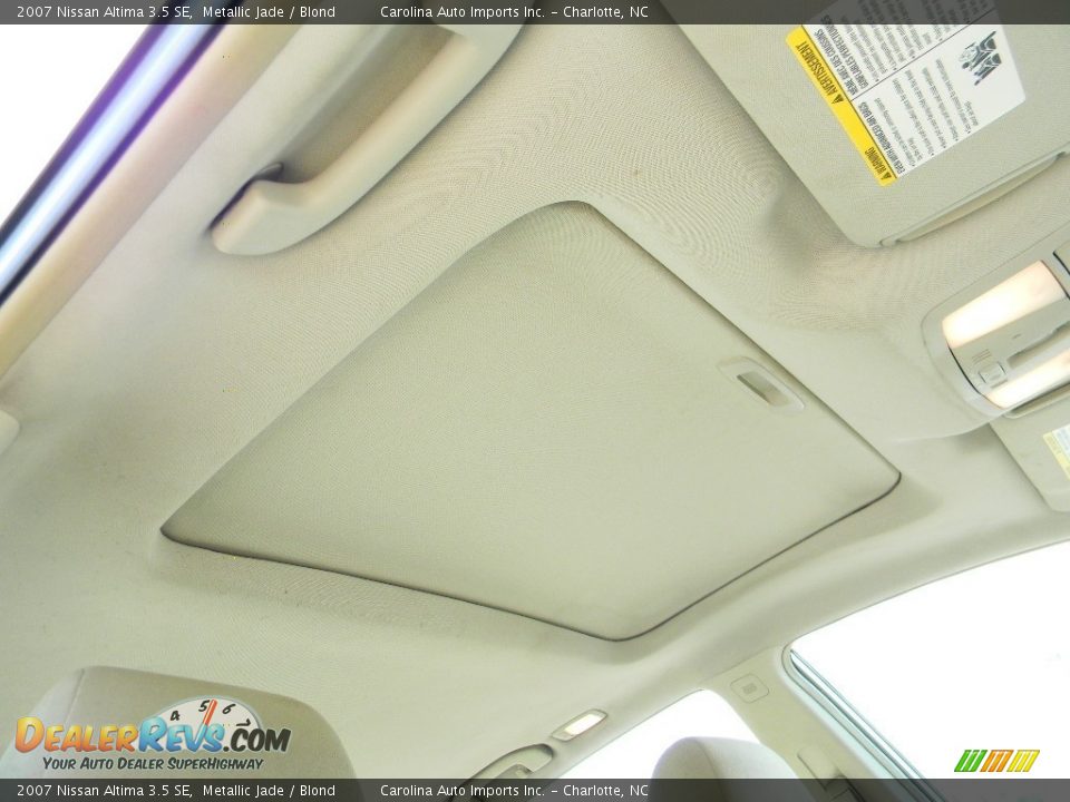 2007 Nissan Altima 3.5 SE Metallic Jade / Blond Photo #23