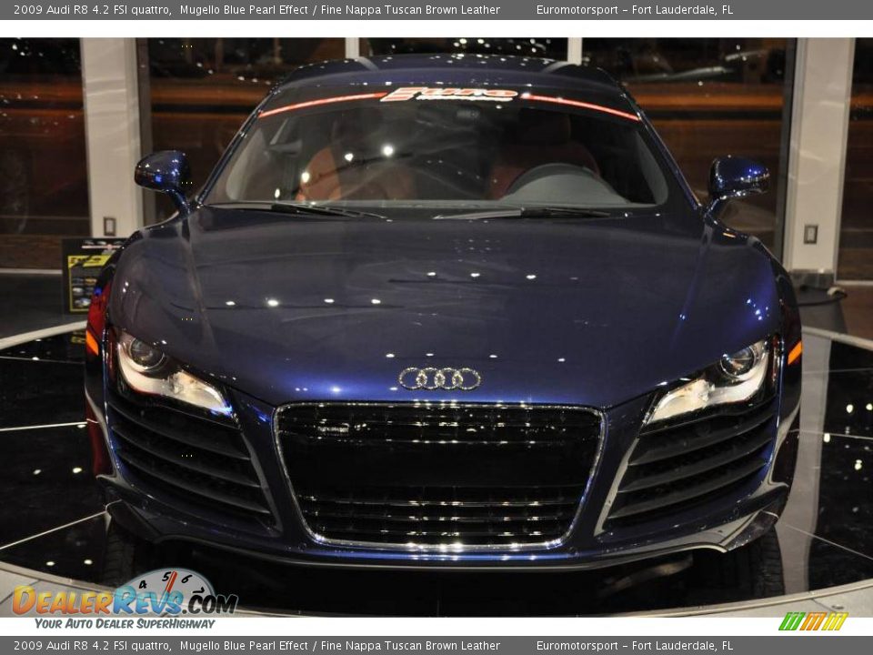 2009 Audi R8 4.2 FSI quattro Mugello Blue Pearl Effect / Fine Nappa Tuscan Brown Leather Photo #28