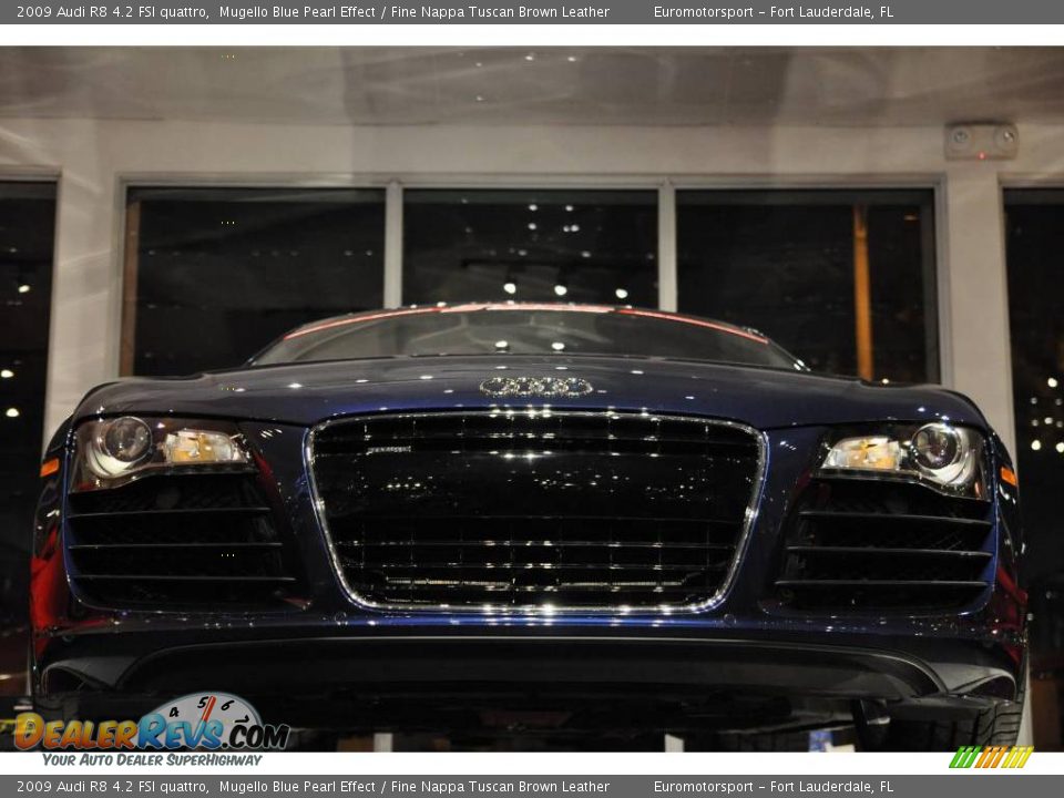 2009 Audi R8 4.2 FSI quattro Mugello Blue Pearl Effect / Fine Nappa Tuscan Brown Leather Photo #31