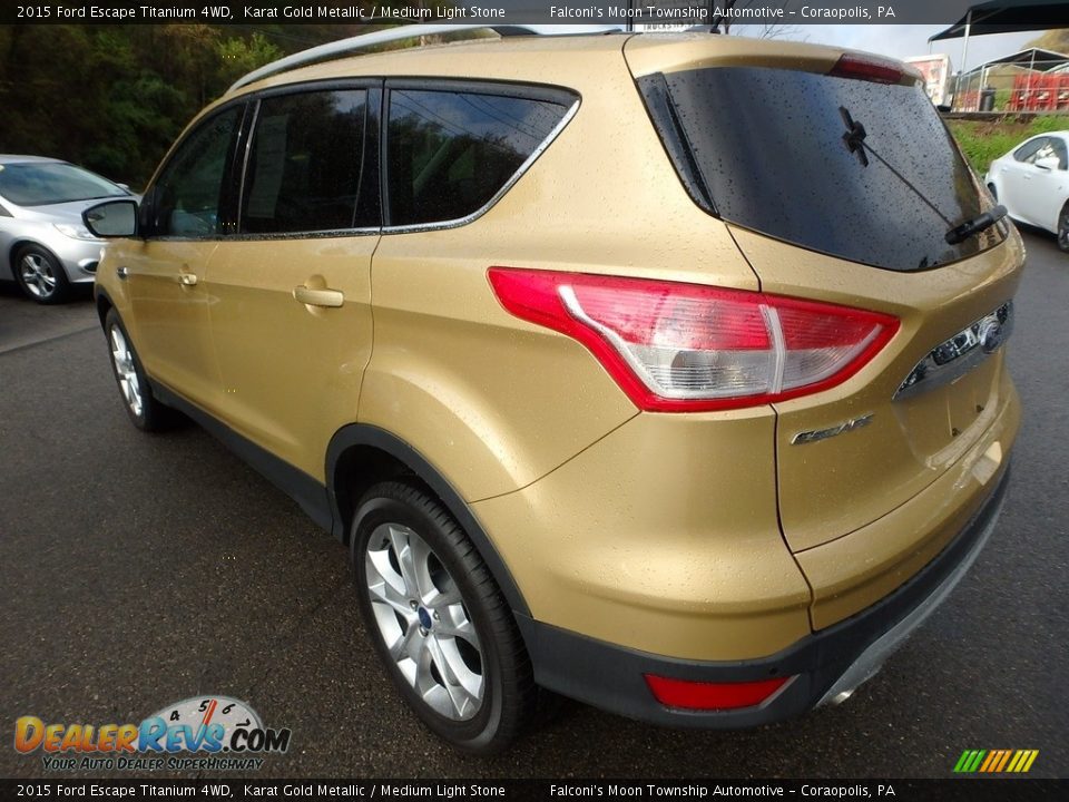 2015 Ford Escape Titanium 4WD Karat Gold Metallic / Medium Light Stone Photo #5