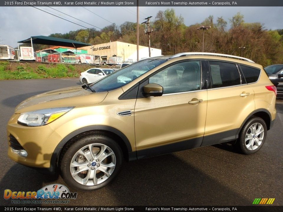 2015 Ford Escape Titanium 4WD Karat Gold Metallic / Medium Light Stone Photo #6