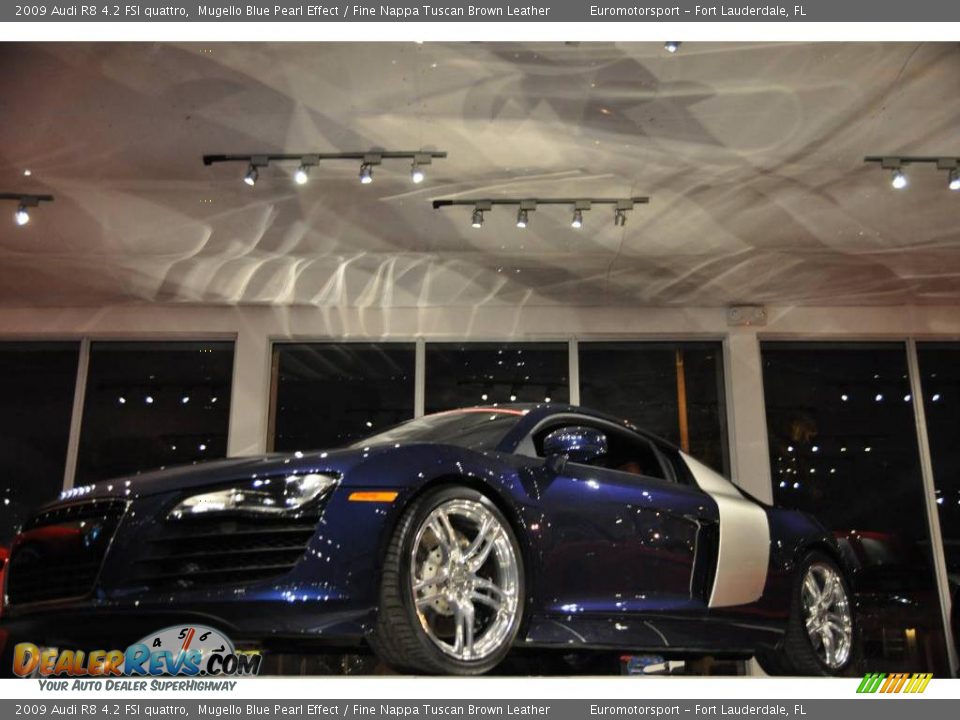 2009 Audi R8 4.2 FSI quattro Mugello Blue Pearl Effect / Fine Nappa Tuscan Brown Leather Photo #36