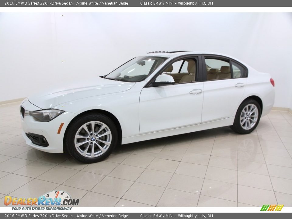 2016 BMW 3 Series 320i xDrive Sedan Alpine White / Venetian Beige Photo #3