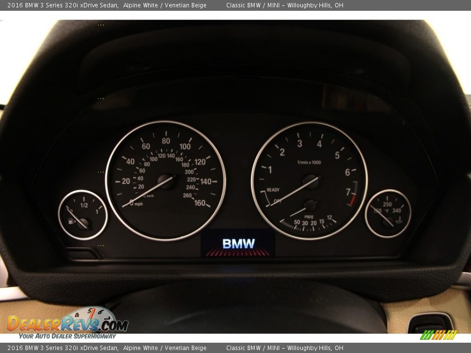 2016 BMW 3 Series 320i xDrive Sedan Alpine White / Venetian Beige Photo #8