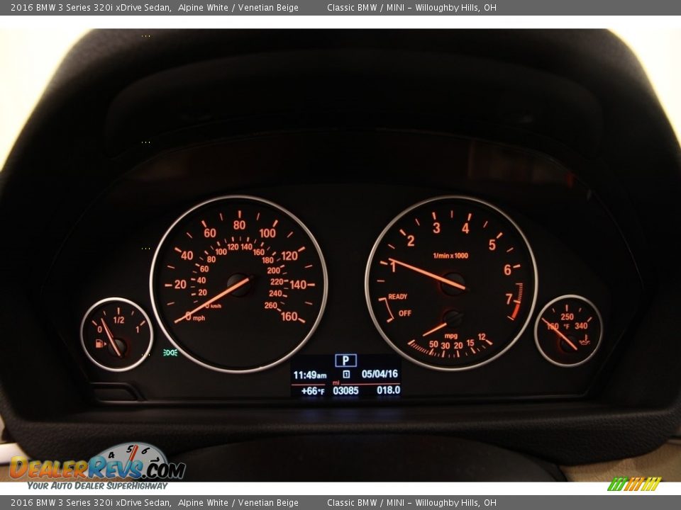 2016 BMW 3 Series 320i xDrive Sedan Alpine White / Venetian Beige Photo #9