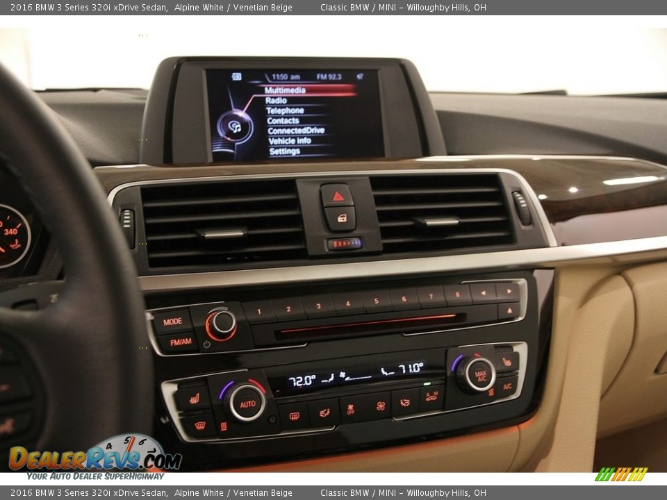2016 BMW 3 Series 320i xDrive Sedan Alpine White / Venetian Beige Photo #10
