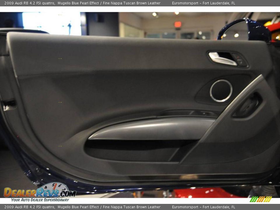 2009 Audi R8 4.2 FSI quattro Mugello Blue Pearl Effect / Fine Nappa Tuscan Brown Leather Photo #42