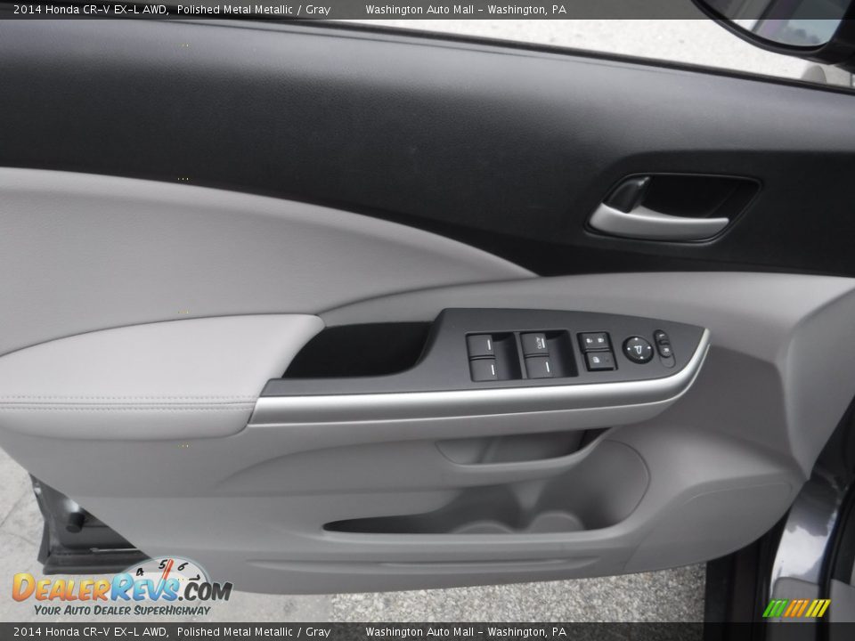 2014 Honda CR-V EX-L AWD Polished Metal Metallic / Gray Photo #12