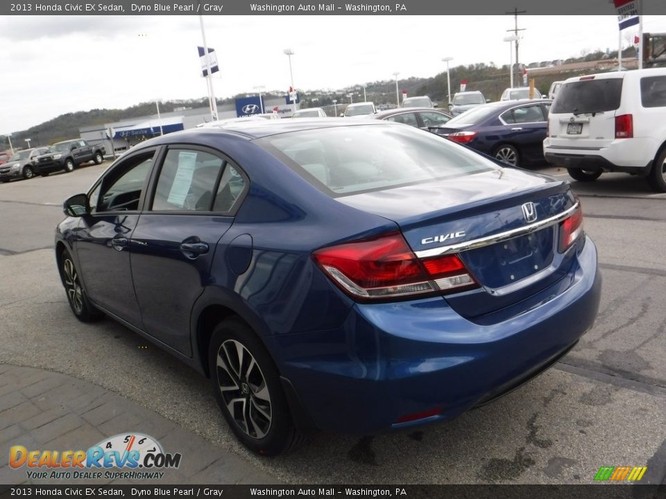 2013 Honda Civic EX Sedan Dyno Blue Pearl / Gray Photo #8