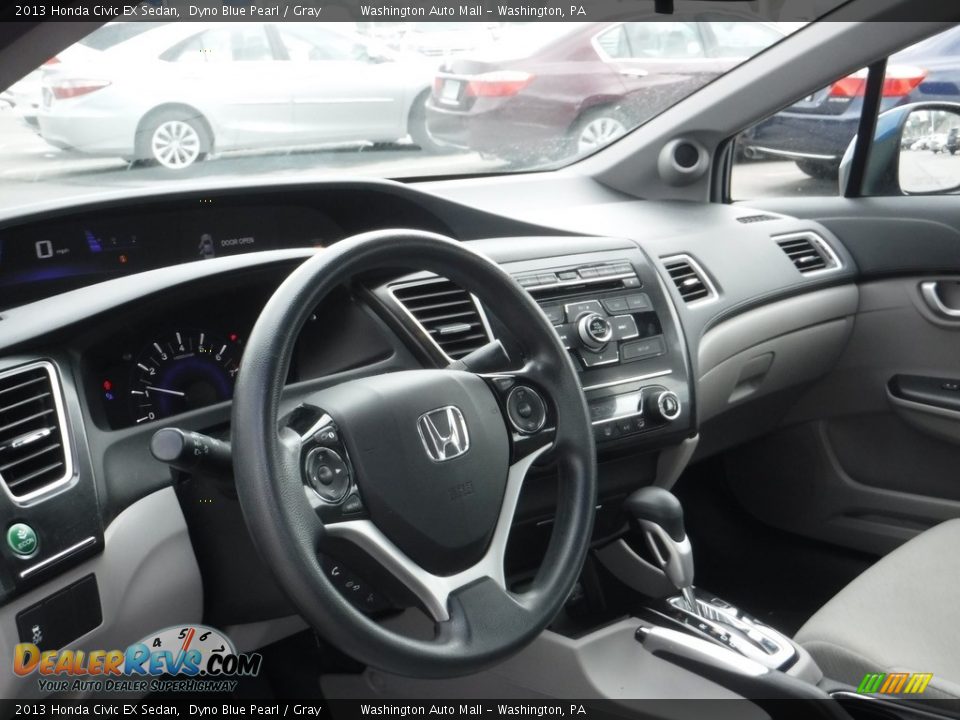 2013 Honda Civic EX Sedan Dyno Blue Pearl / Gray Photo #11