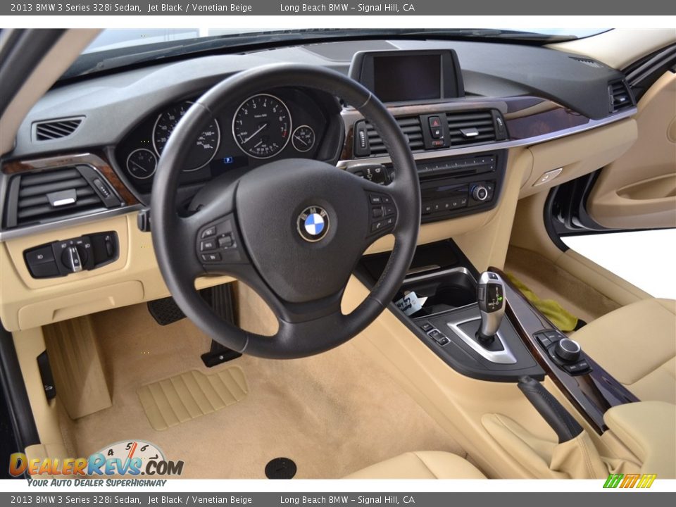 2013 BMW 3 Series 328i Sedan Jet Black / Venetian Beige Photo #11