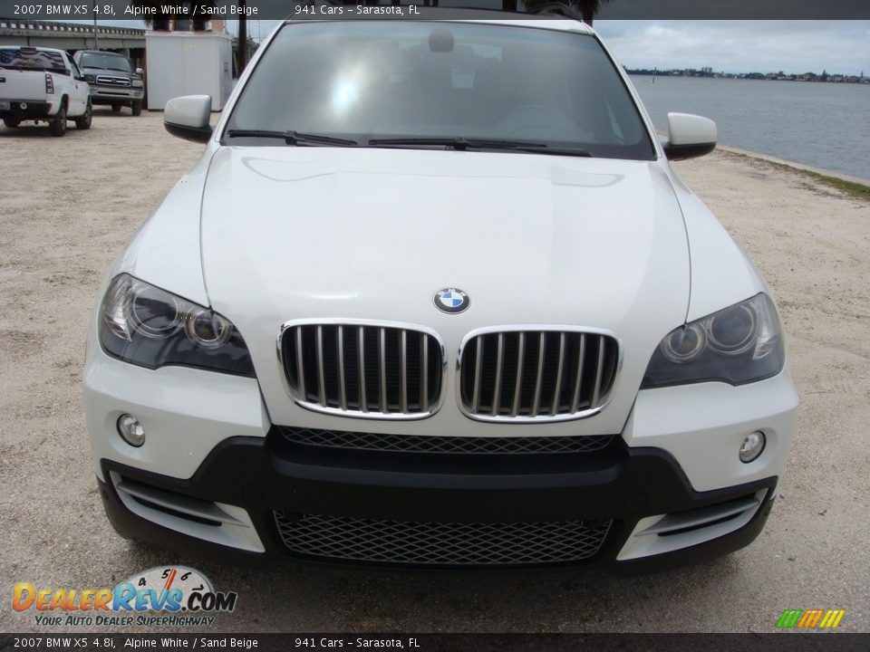 2007 BMW X5 4.8i Alpine White / Sand Beige Photo #2