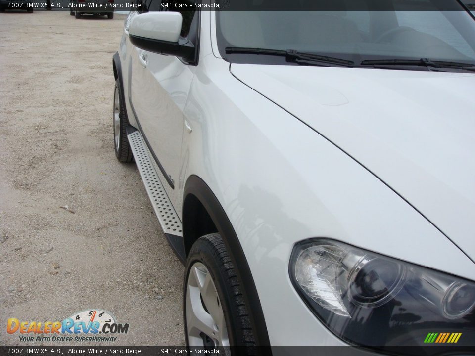 2007 BMW X5 4.8i Alpine White / Sand Beige Photo #9