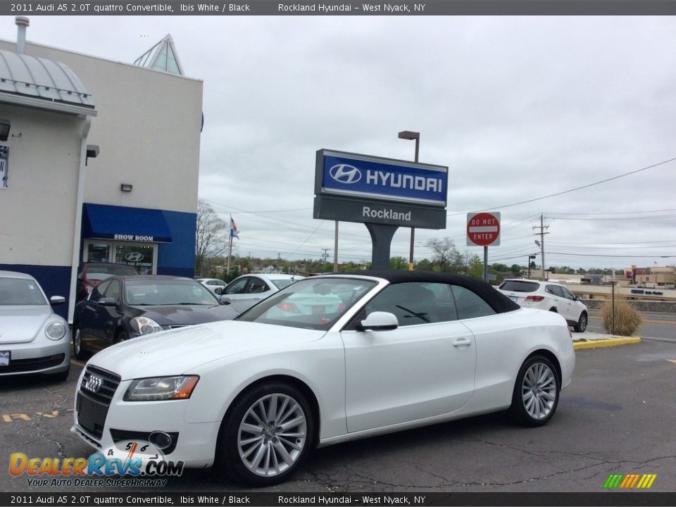 2011 Audi A5 2.0T quattro Convertible Ibis White / Black Photo #1