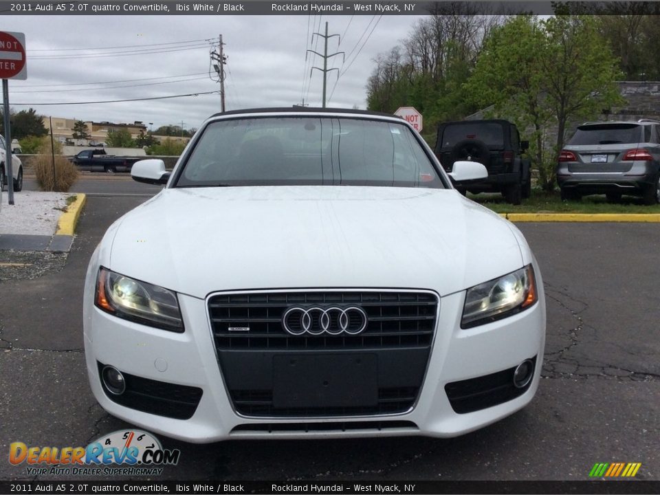 2011 Audi A5 2.0T quattro Convertible Ibis White / Black Photo #2