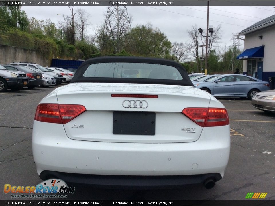 2011 Audi A5 2.0T quattro Convertible Ibis White / Black Photo #5