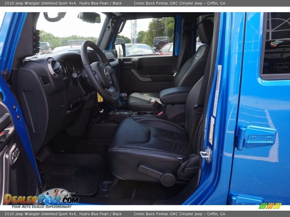 2016 Jeep Wrangler Unlimited Sport 4x4 Hydro Blue Pearl / Black Photo #9