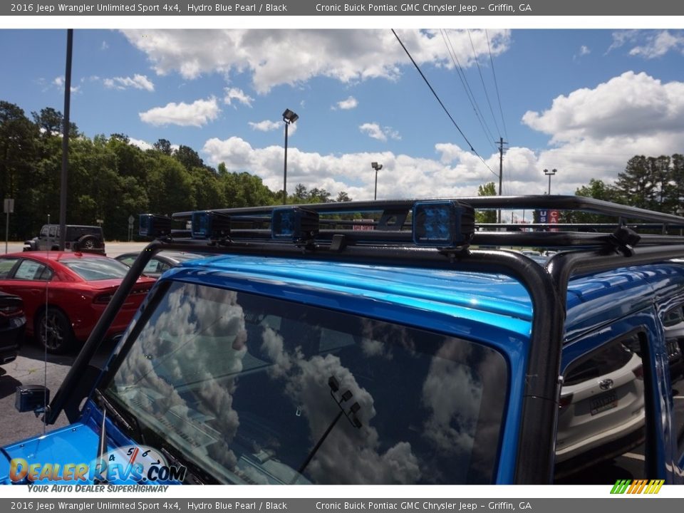 2016 Jeep Wrangler Unlimited Sport 4x4 Hydro Blue Pearl / Black Photo #16