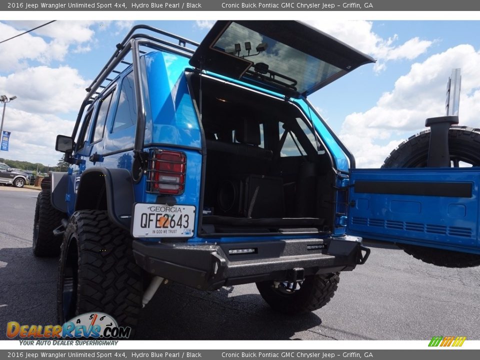 2016 Jeep Wrangler Unlimited Sport 4x4 Hydro Blue Pearl / Black Photo #20