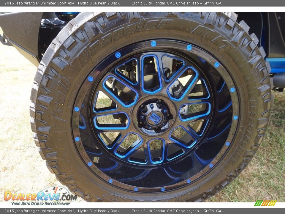2016 Jeep Wrangler Unlimited Sport 4x4 Hydro Blue Pearl / Black Photo #33