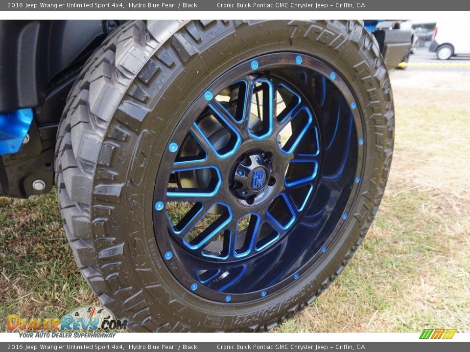 2016 Jeep Wrangler Unlimited Sport 4x4 Hydro Blue Pearl / Black Photo #34