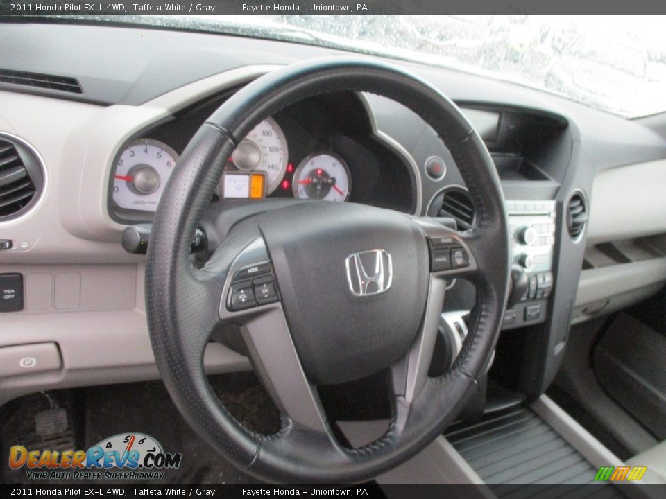 2011 Honda Pilot EX-L 4WD Taffeta White / Gray Photo #12