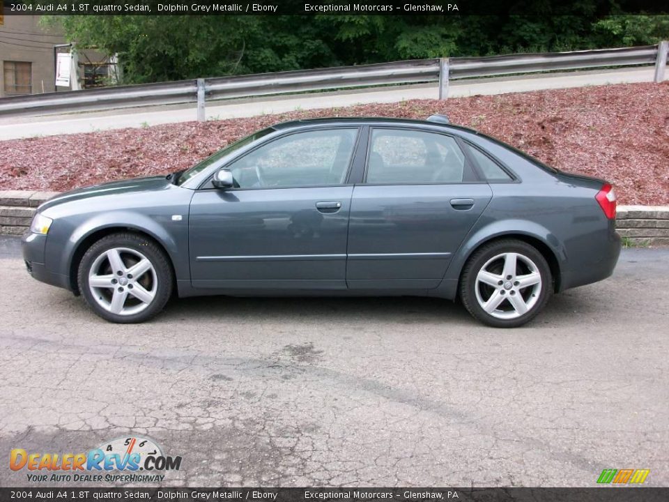 2004 Audi A4 1.8T quattro Sedan Dolphin Grey Metallic / Ebony Photo #2