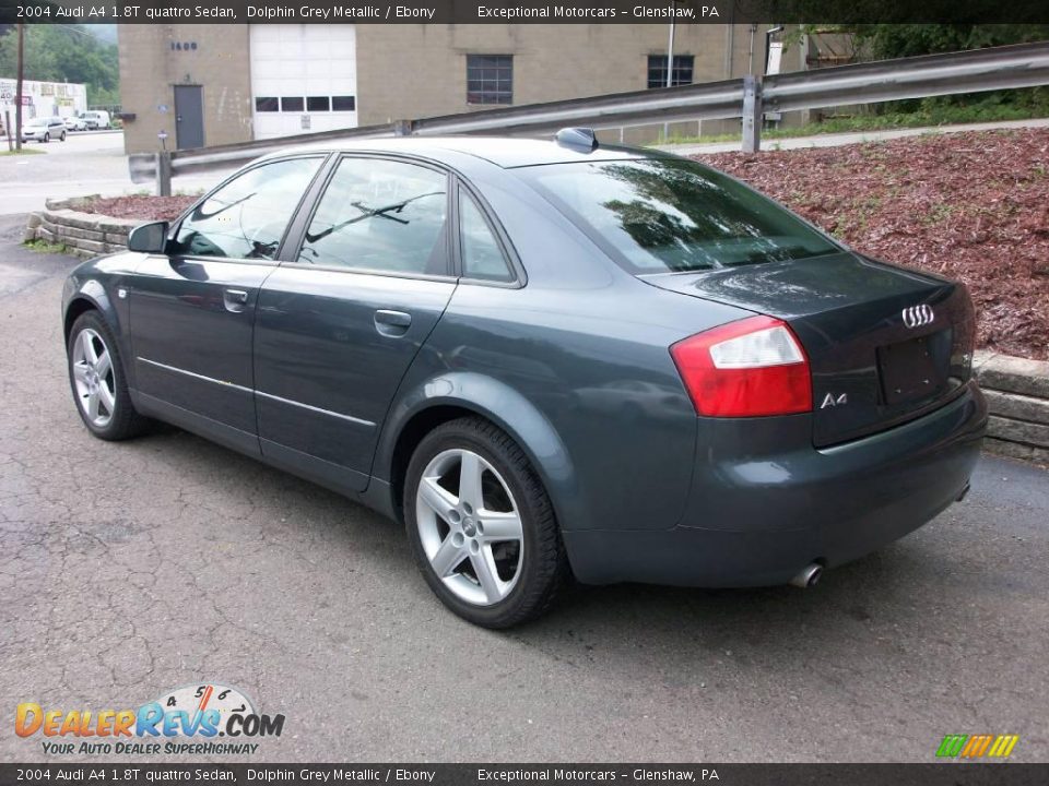 2004 Audi A4 1.8T quattro Sedan Dolphin Grey Metallic / Ebony Photo #3