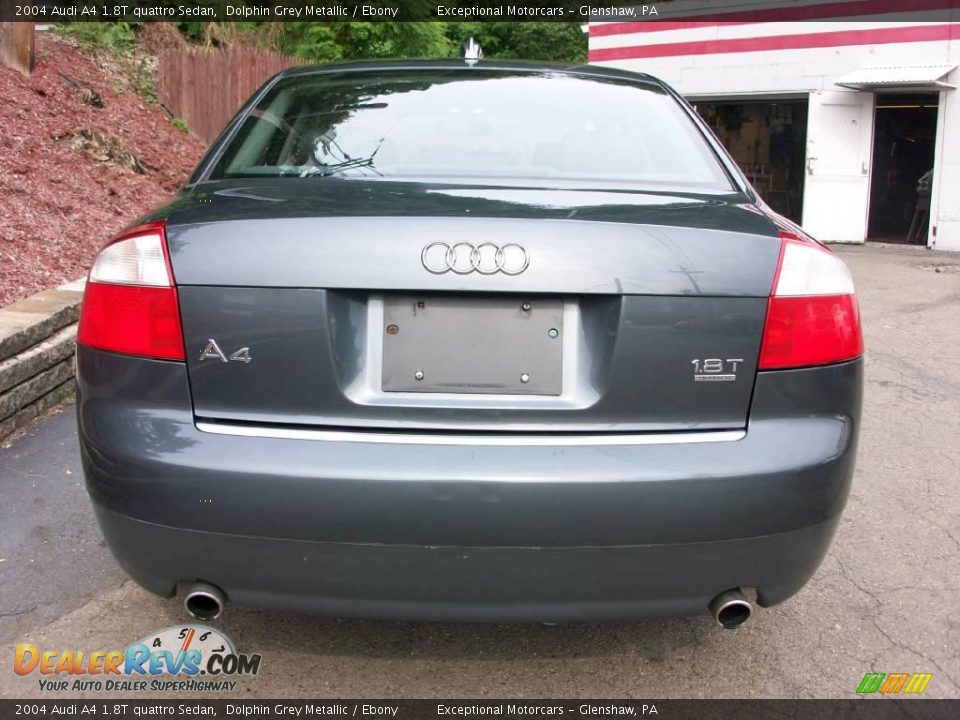 2004 Audi A4 1.8T quattro Sedan Dolphin Grey Metallic / Ebony Photo #4