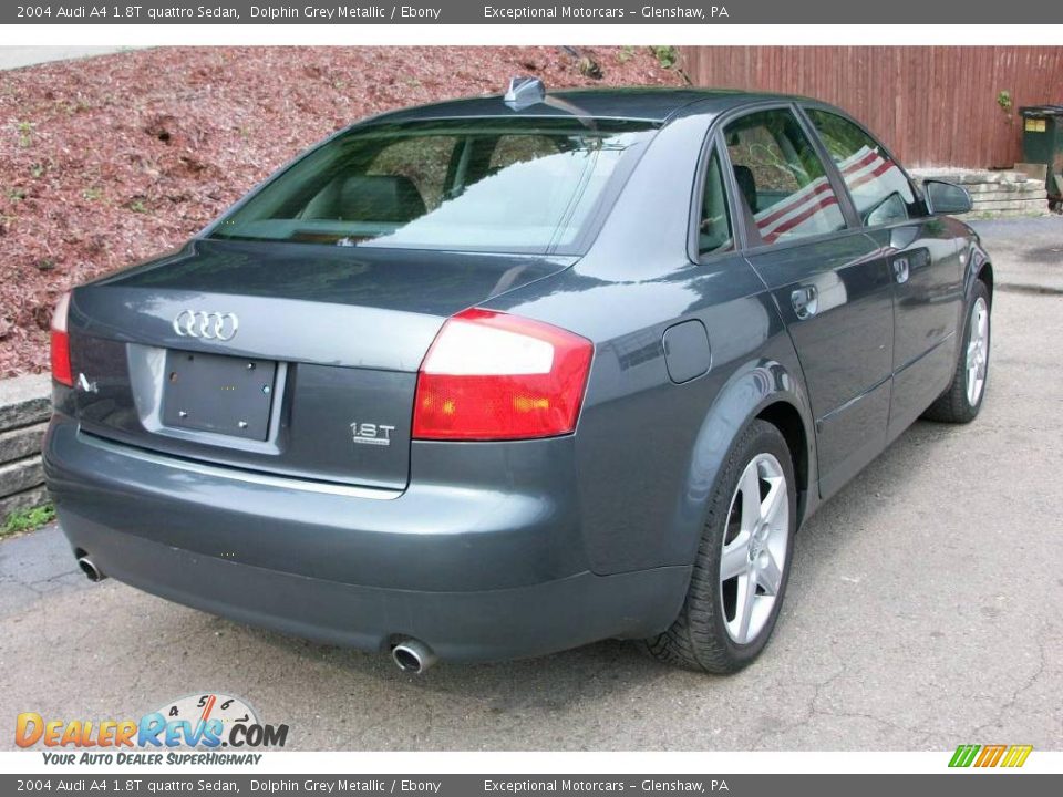 2004 Audi A4 1.8T quattro Sedan Dolphin Grey Metallic / Ebony Photo #5