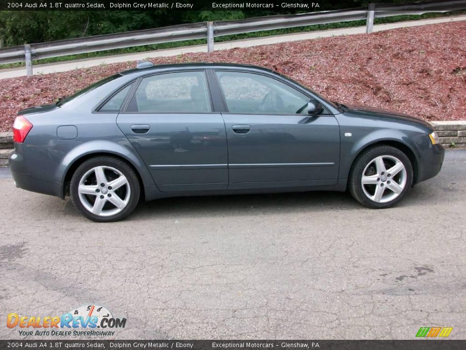 2004 Audi A4 1.8T quattro Sedan Dolphin Grey Metallic / Ebony Photo #6