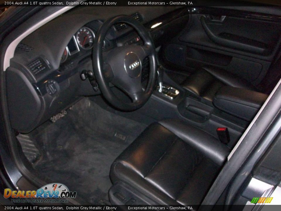 2004 Audi A4 1.8T quattro Sedan Dolphin Grey Metallic / Ebony Photo #10