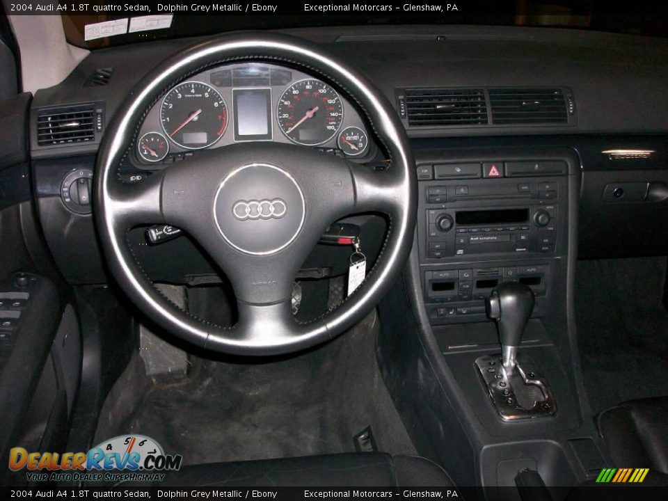 2004 Audi A4 1.8T quattro Sedan Dolphin Grey Metallic / Ebony Photo #12