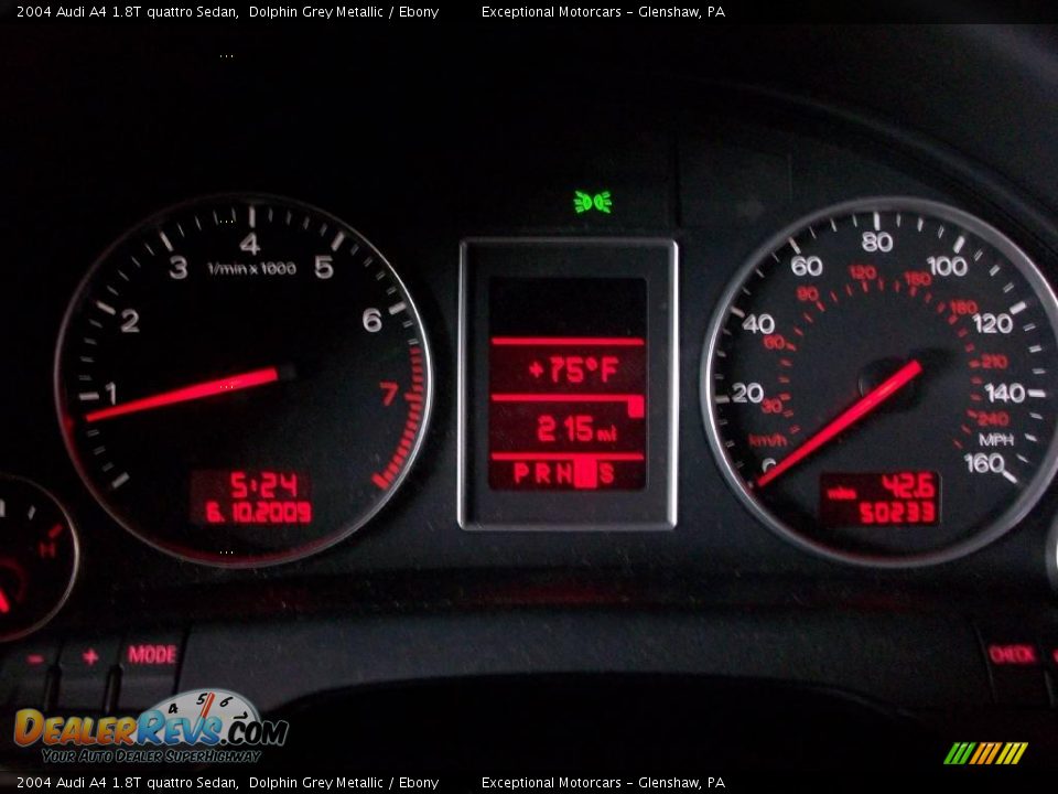 2004 Audi A4 1.8T quattro Sedan Dolphin Grey Metallic / Ebony Photo #13