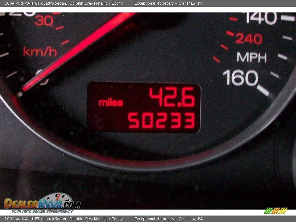 2004 Audi A4 1.8T quattro Sedan Dolphin Grey Metallic / Ebony Photo #14