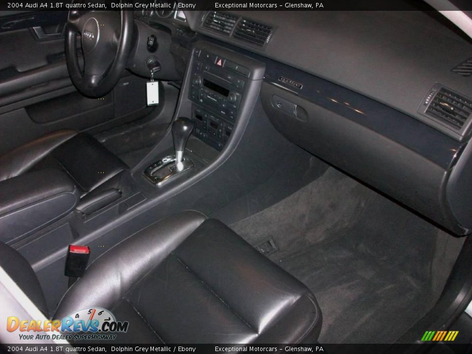 2004 Audi A4 1.8T quattro Sedan Dolphin Grey Metallic / Ebony Photo #18