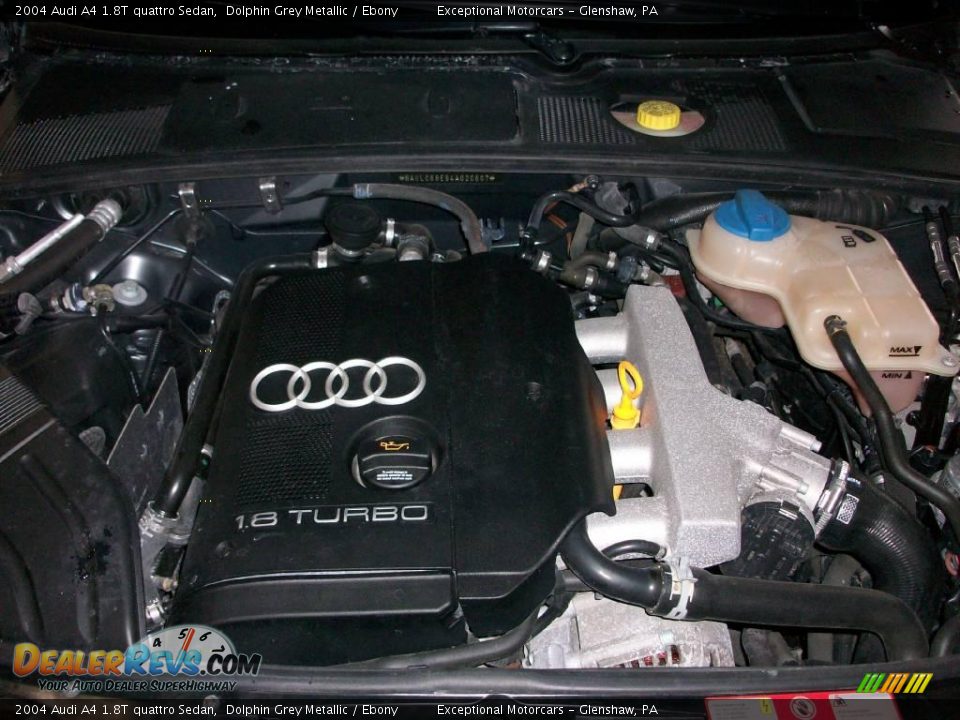 2004 Audi A4 1.8T quattro Sedan Dolphin Grey Metallic / Ebony Photo #26