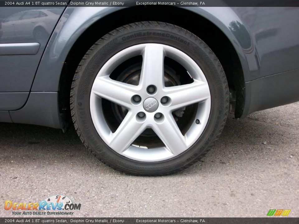 2004 Audi A4 1.8T quattro Sedan Dolphin Grey Metallic / Ebony Photo #27