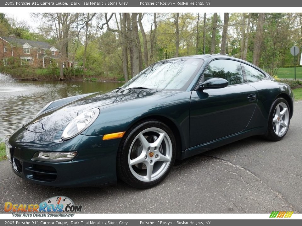 2005 Porsche 911 Carrera Coupe Dark Teal Metallic / Stone Grey Photo #1