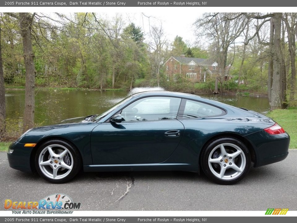 2005 Porsche 911 Carrera Coupe Dark Teal Metallic / Stone Grey Photo #3