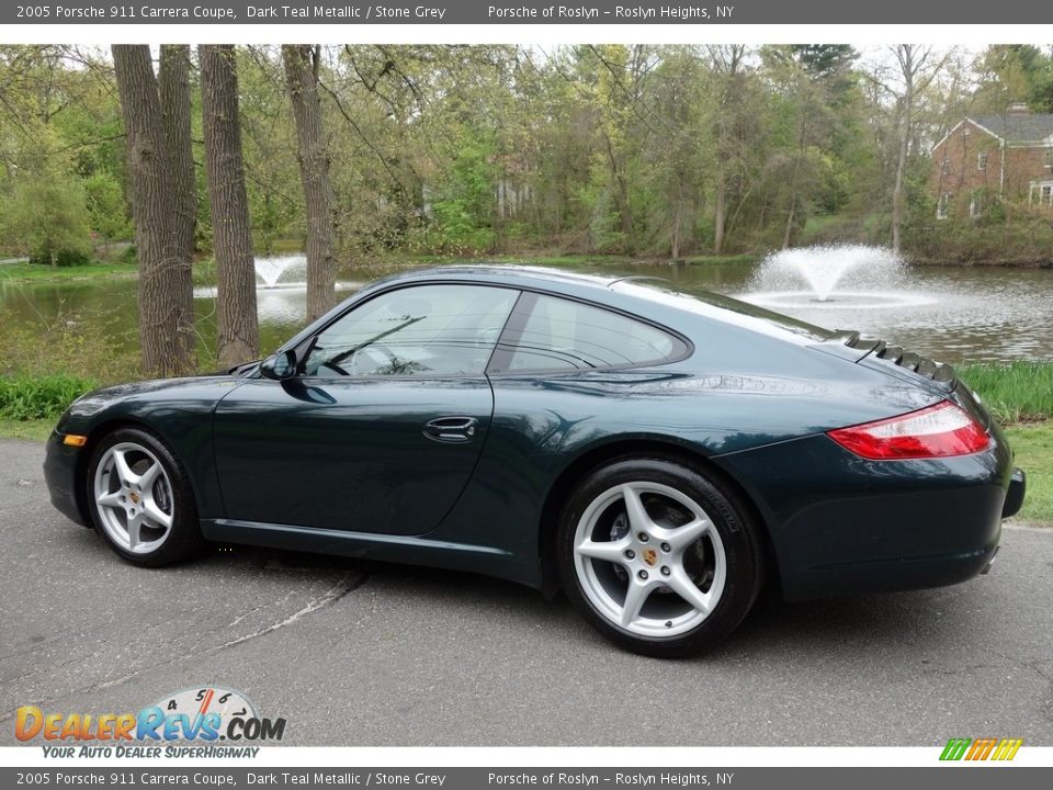 2005 Porsche 911 Carrera Coupe Dark Teal Metallic / Stone Grey Photo #4