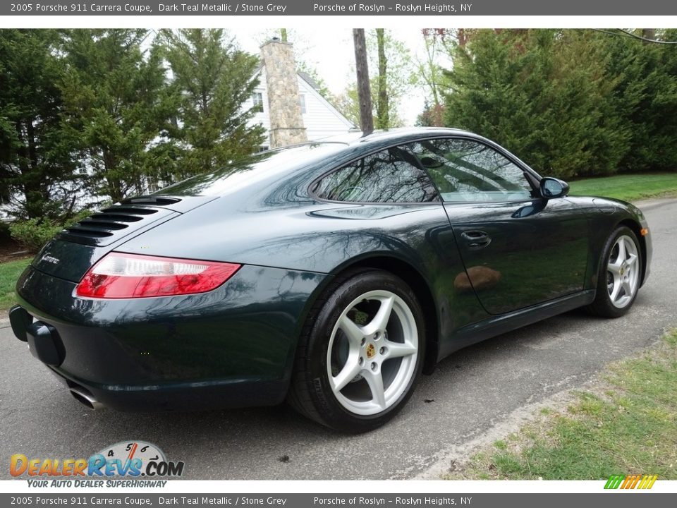 2005 Porsche 911 Carrera Coupe Dark Teal Metallic / Stone Grey Photo #6