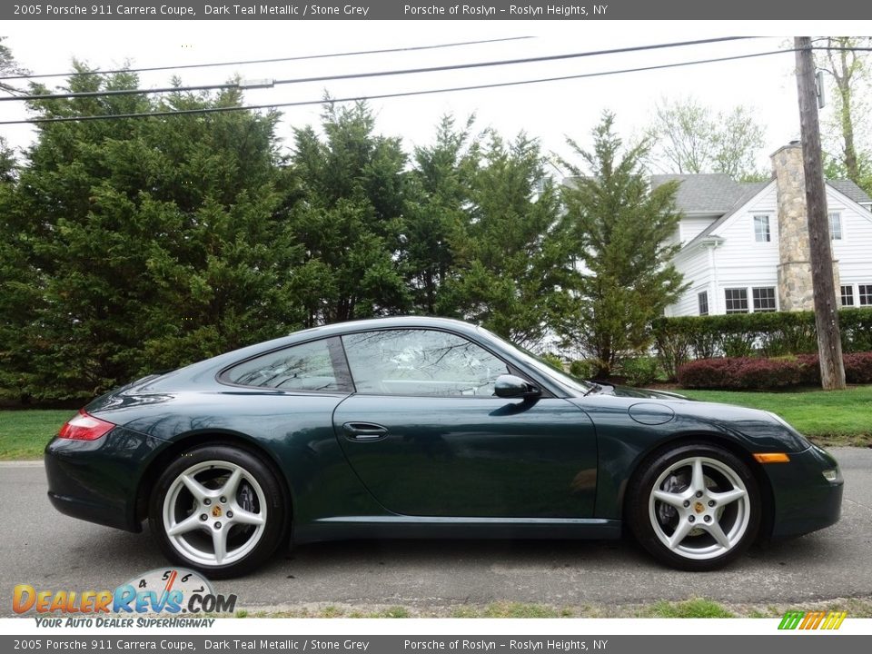 2005 Porsche 911 Carrera Coupe Dark Teal Metallic / Stone Grey Photo #7