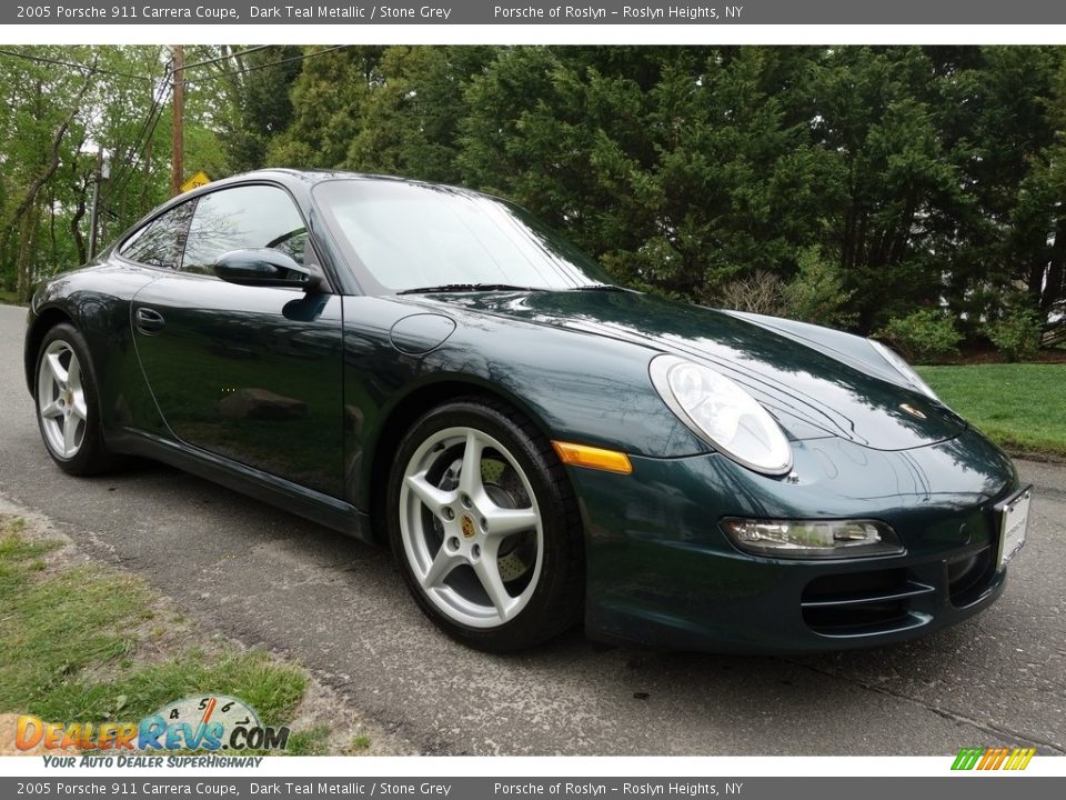 2005 Porsche 911 Carrera Coupe Dark Teal Metallic / Stone Grey Photo #8