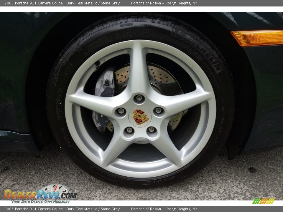 2005 Porsche 911 Carrera Coupe Dark Teal Metallic / Stone Grey Photo #9