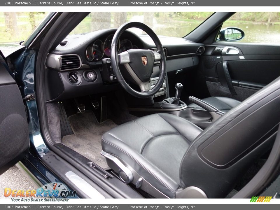 2005 Porsche 911 Carrera Coupe Dark Teal Metallic / Stone Grey Photo #10