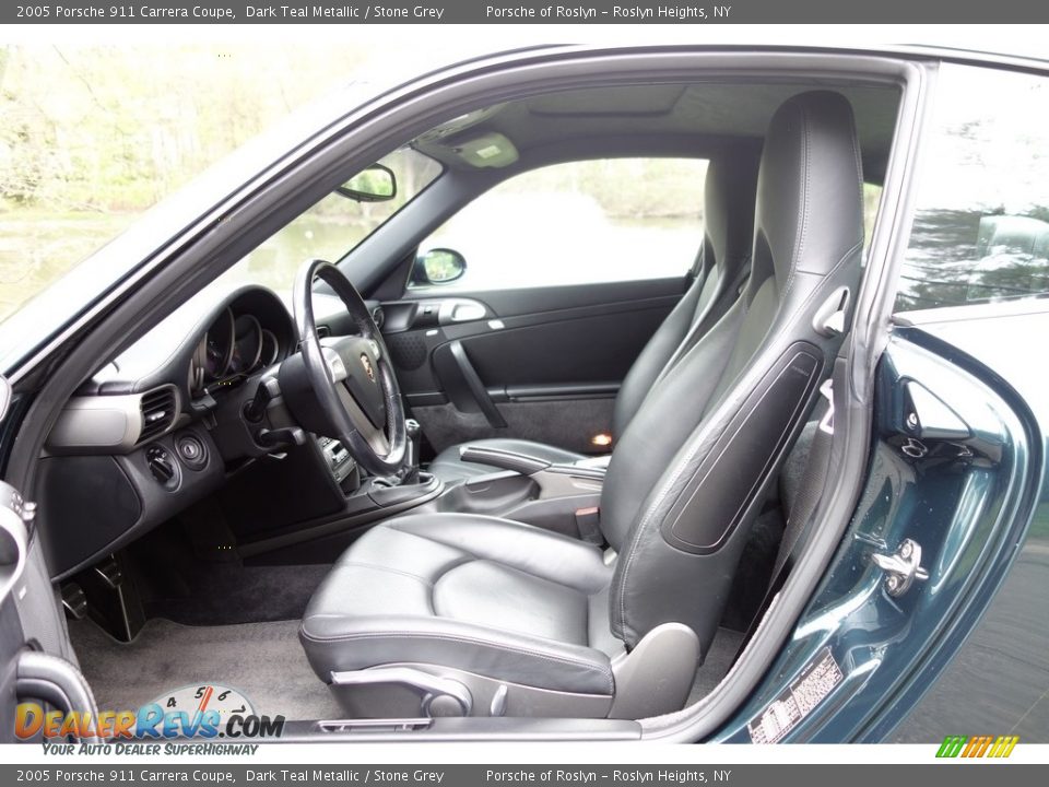 2005 Porsche 911 Carrera Coupe Dark Teal Metallic / Stone Grey Photo #11