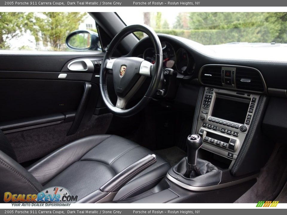 2005 Porsche 911 Carrera Coupe Dark Teal Metallic / Stone Grey Photo #15